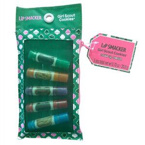 Vintage Bonne Bell Lip Smacker Girl Scout Cookies Lip Balm Set 6pc w/Zip Pouch